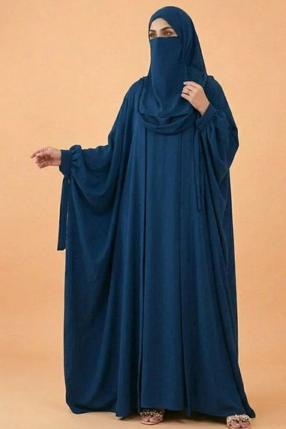 4 Piece Kaftan Abaya Set - Royal Blue
