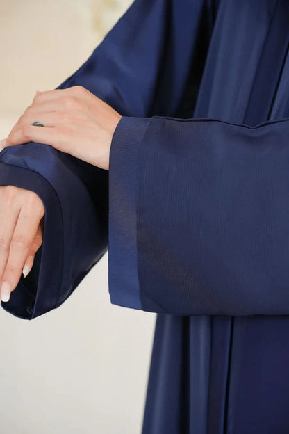 Nida Fabric Pocket Abaya for Women – Navy