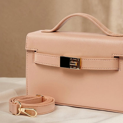 Noir Elegance Structured Crossbody Bag